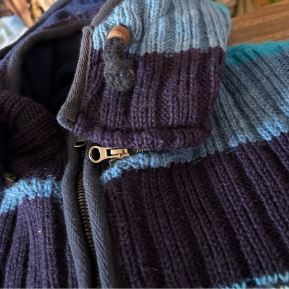 Northern lifestyles Canada Men's Blue Striped Sweater wool XXL - Picture 5 of 10